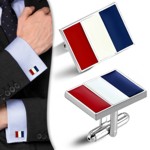Flag of France Stainless Steel Cufflinks